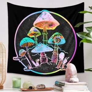 Psychedelic Mushroom Tapestry